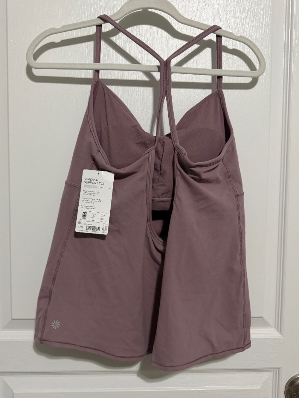 NWT Athleta Vinyasa Support Top Mauve FLMA XL 657580